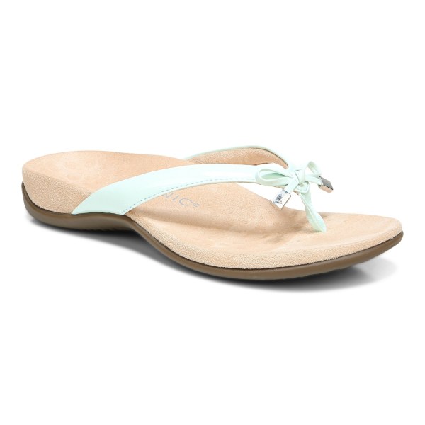 Vionic Sandals Ireland - Bella Toe Post Sandal Green - Womens Shoes On Sale | ZATVH-6973